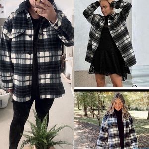 Black & White Plaid shirt Jacket